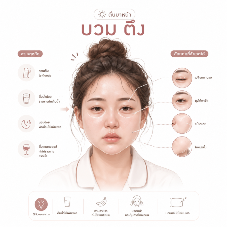 ตื่นมาหน้าบวมตึง