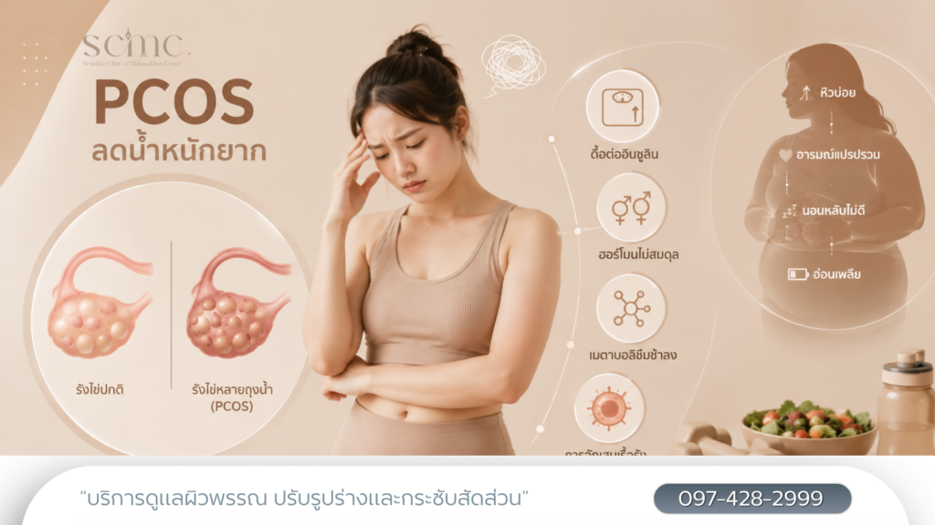 pcos ลดน้ำหนักยาก